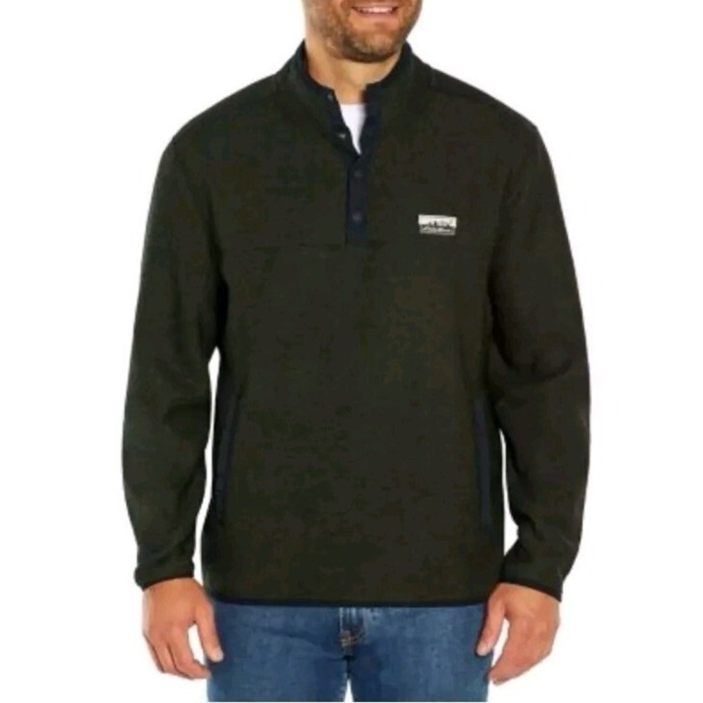 Eddie Bauer‎ Mens XXL Sweater Fleece Pullover HTR Forest Night EB001061 NWT